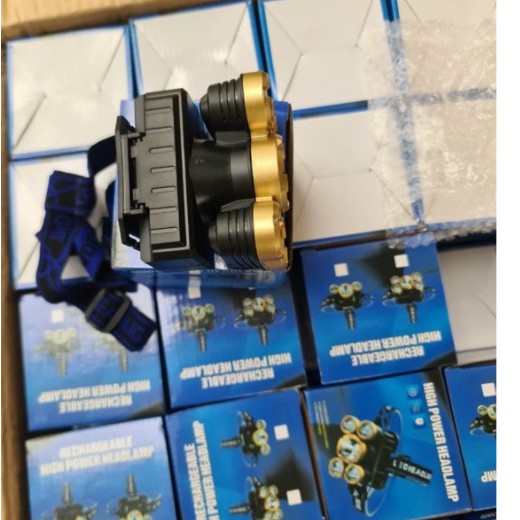 Đèn Pin Đội Đầu 5 Bóng Siêu Sáng Chống Nước Kèm Sạc( kèm ảnh thật )