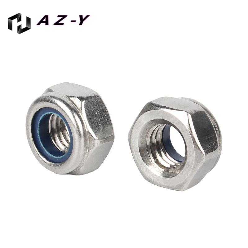 Đai Ốc Khóa Chống Trượt Bằng Nylon SUS304 304 Hex nut M2 / M3 / M4 / M5 / M6 / M8 / M10 / M12 / M20