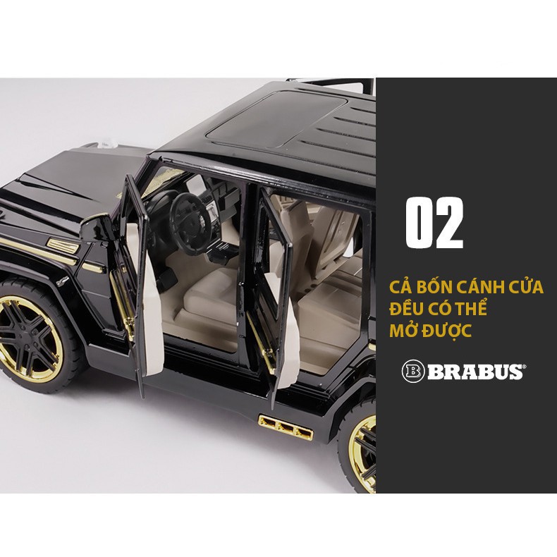 Xe mô hình tỉ lệ 1:24 Mercedes AMG G65 Brabus chất liệu hợp kim, chính hãng XLG