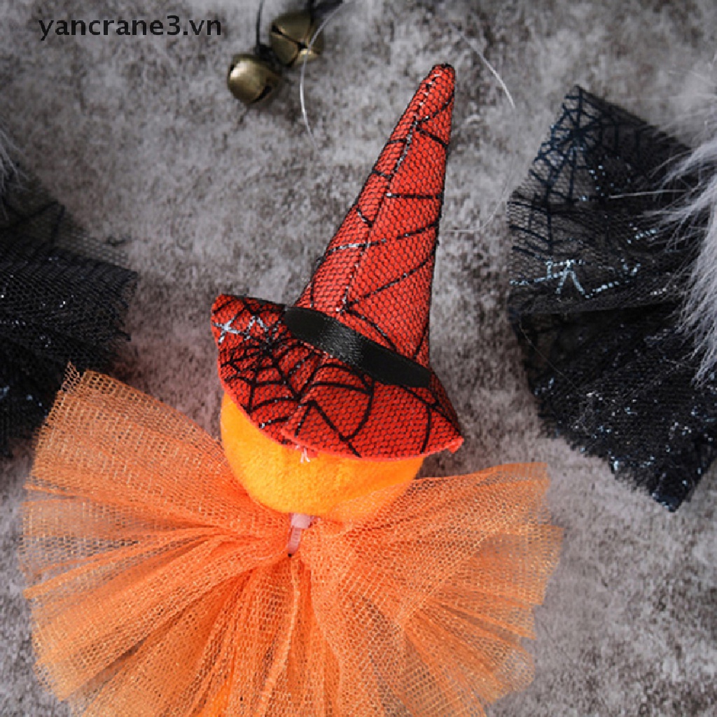 Mặt Dây Chuyền Phù Thủy Bí Ngô Đen Đáng Sợ Treo Trang Trí Halloween yancrane3.vn