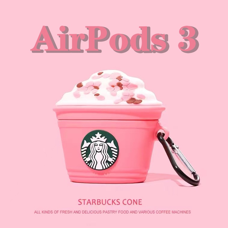 Vỏ TPU Hình Kem Starbucks Bảo Vệ Hộp Tai Nghe Không Dây Kết Nối Bluetooth compatible AirPods3 compatible AirPods3 Pro New 2021
