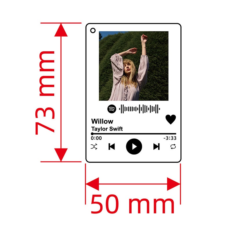 Móc Khóa Acrylic Trong Suốt In Hình Ca Sĩ TAYLOR SWIFT Độc Đáo