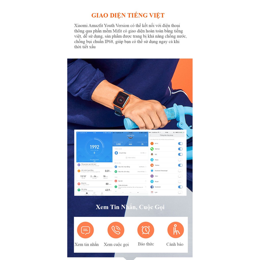 ĐỒNG HỒ XIAOMI AMAZFIT BIP BIT PACE - Phụ Kiện Chi Hà