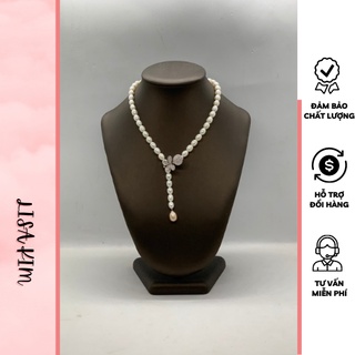 Vòng cổ hạt gạo size 7-8 li phối kiểu cùng khóa cực đẹp