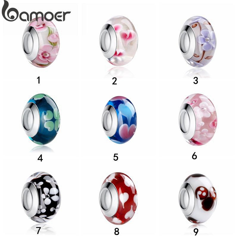 [Mã FAMAYFA giảm 10K đơn 50K] dây hạt charm mạ bạc nhiều màu sắc phong cách bamoer