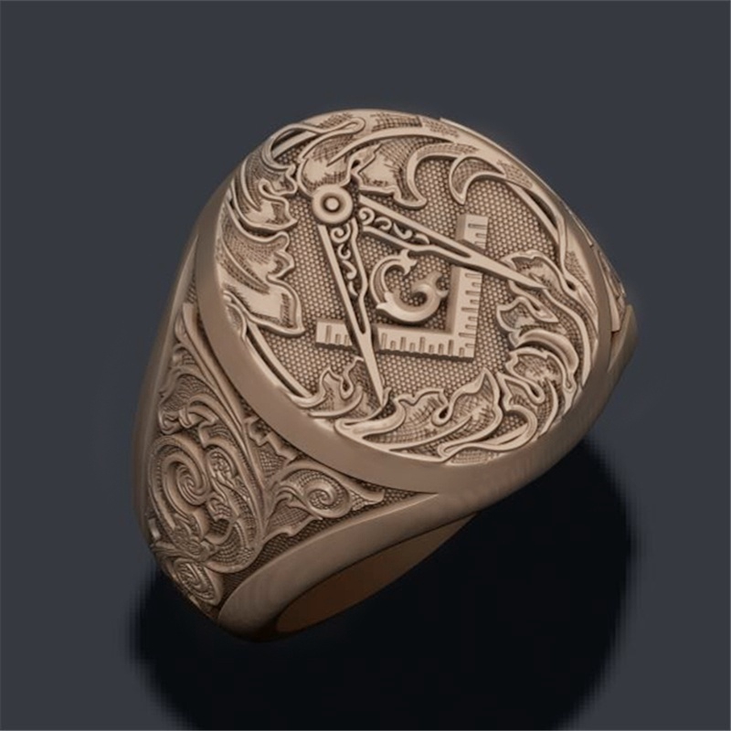 Nhẫn Nam Thép Không Gỉ Mạ Vàng 18K Size 7~12