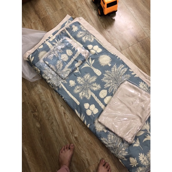 Bộ chăn ga gối lụa thái lạnh chăn hè 4 món( ib chọn màu và kích thước)