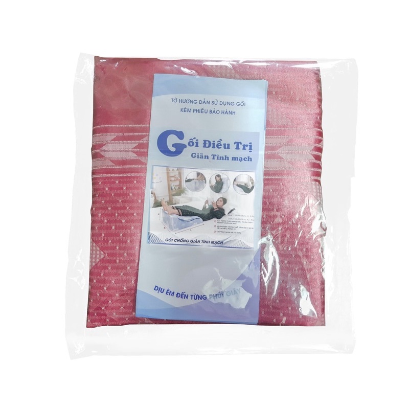 Vỏ gối kê chân chống giãn tĩnh mạch màu đỏ đỗ quyên tơ lựa