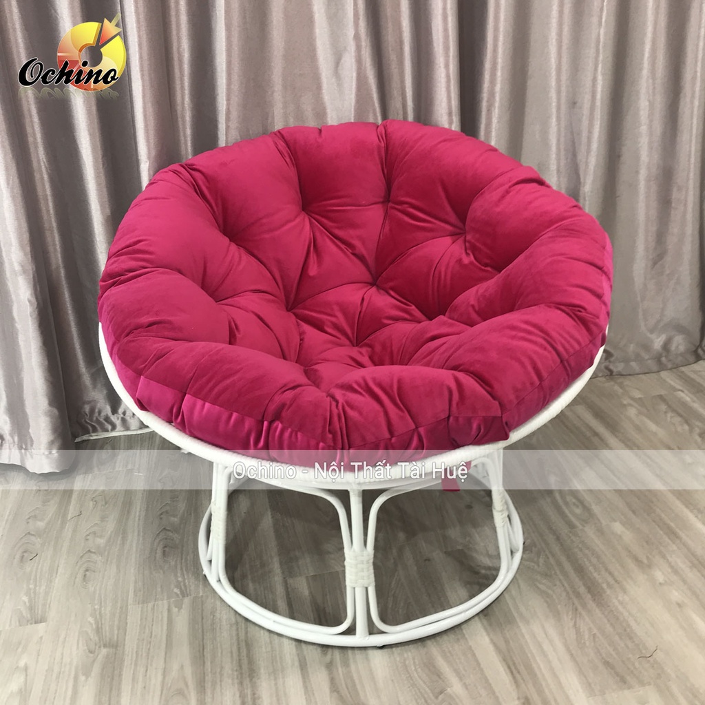 Ghế Papasan, Ghế nệm tròn thư giãn Papasan phòng khách/phòng ngủ phong cách vintage (hàng có sẵn được chọn màu nệm)
