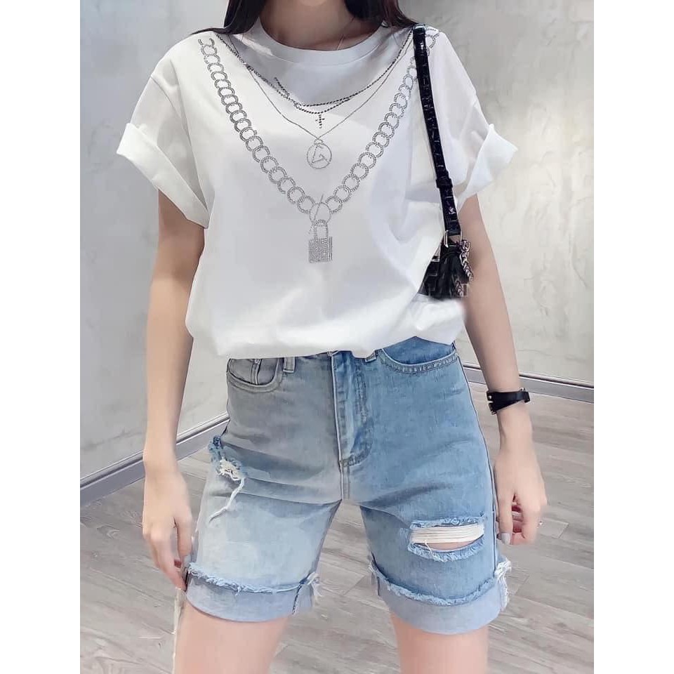 [ Kho Hàng Chất Lượng ] ÁO T-SHIRT SIÊU CẤP KHÓA XÍCH [ Thời Trang Giá Tốt ]