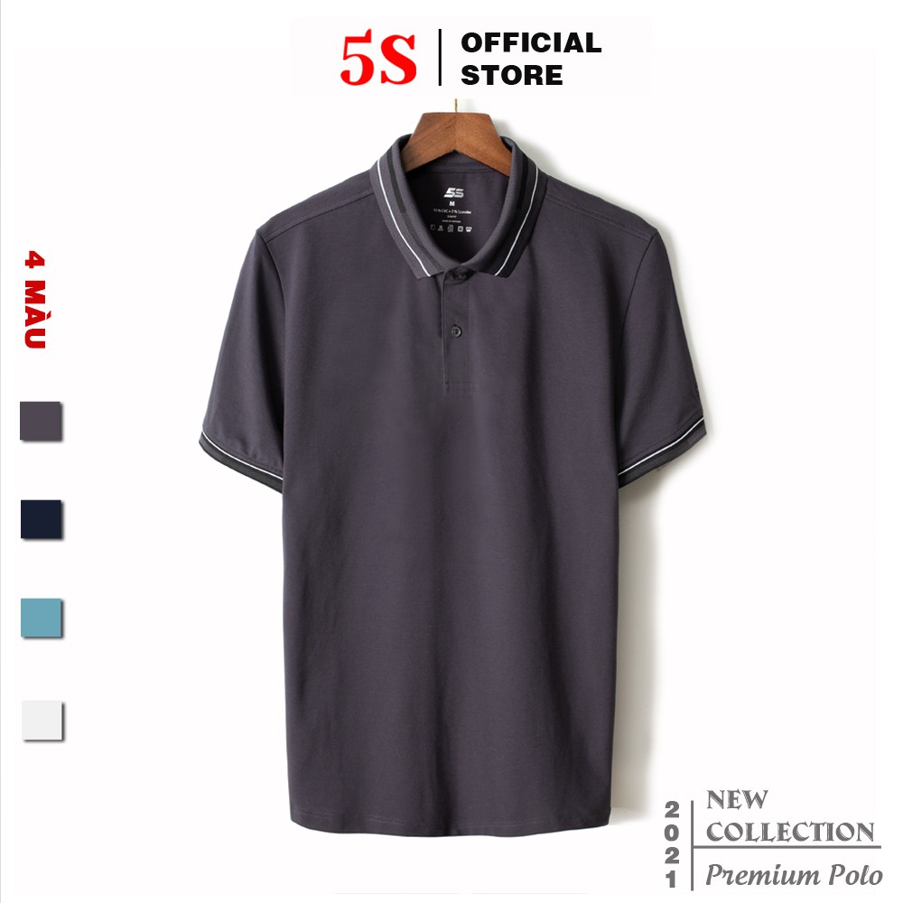 [MUA 2 POLO TẶNG 1 ÁO THUN 239K] Áo Polo Nam 5S, Chất Liệu Mềm Mại, Thoáng Mát, Chống Nhăn, Phom Ôm Trẻ Trung, Năng Động