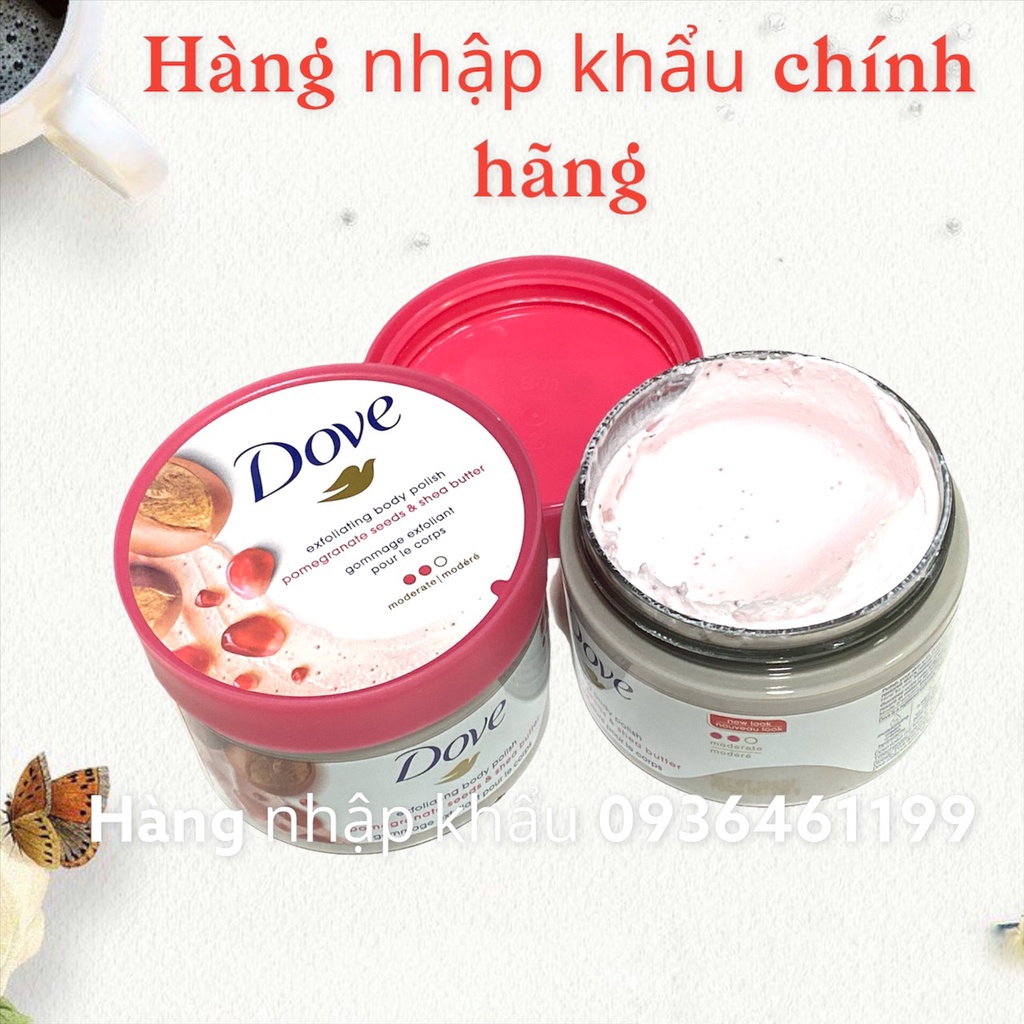 Tẩy da chết Dove 225ml bản Mỹ-Đức