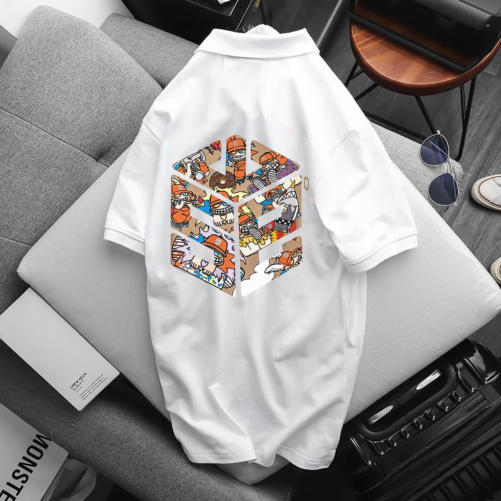Áo POLO SWE, chất Thun Cá Sấu Poly Thái full size Nam Nữ, Áo có cổ trắng đen, cổ trụ Unisex, KKim Shop