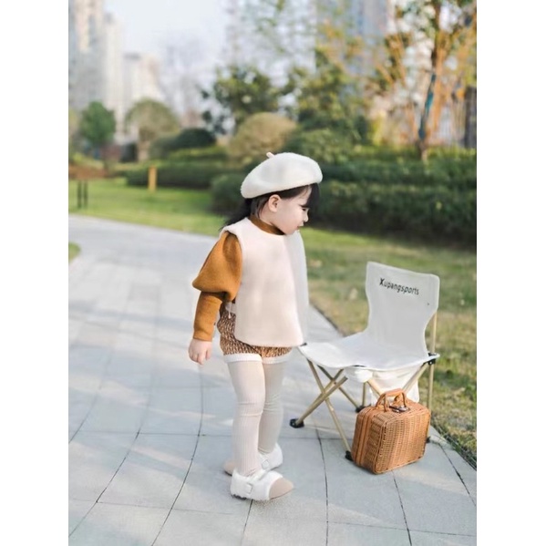 Áo gile lông mịn phong cách hàn quốc hàng quảng châu cho bé