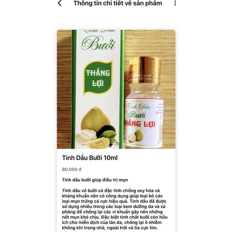Tinh Dầu Bưởi 10ml