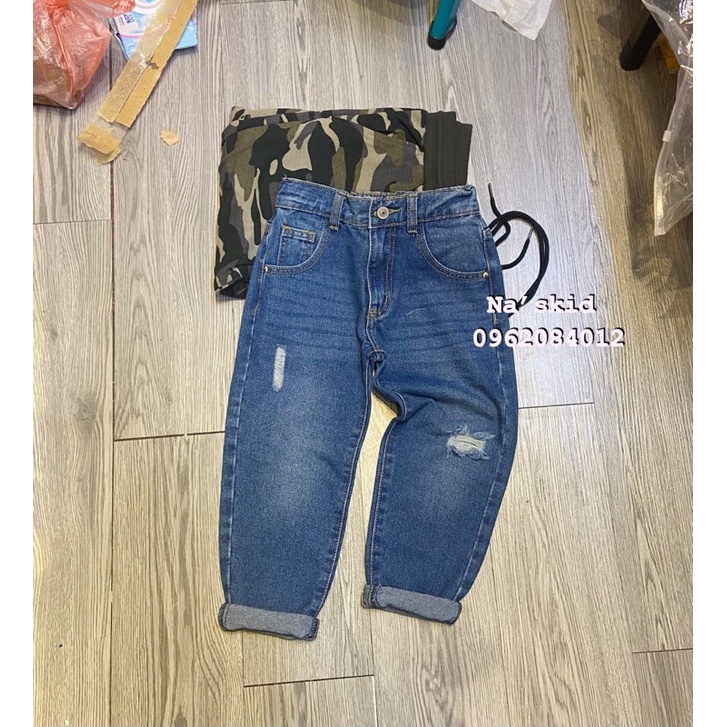 quần bò zr dáng baggy cho bé trai bé gái