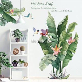 Decal dán tường cây chuối rừng A288