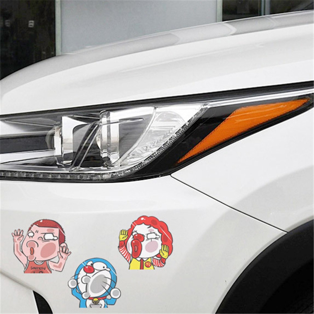 Sticker Dán Xe Hơi Hình Gia Đình Hoạt Hình Vui Nhộn