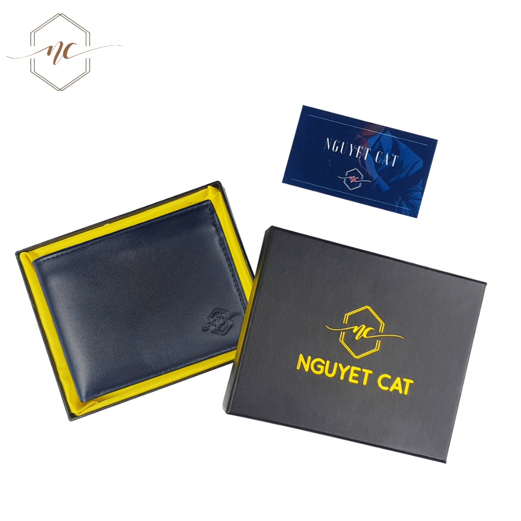 Ví Da Bò Pullup NGUYET CAT Leather, Da Pullup Cao Cấp, Siêu Dày, Mềm Mịn, Thời Trang Cho Nam, Ví Da Nam NC08