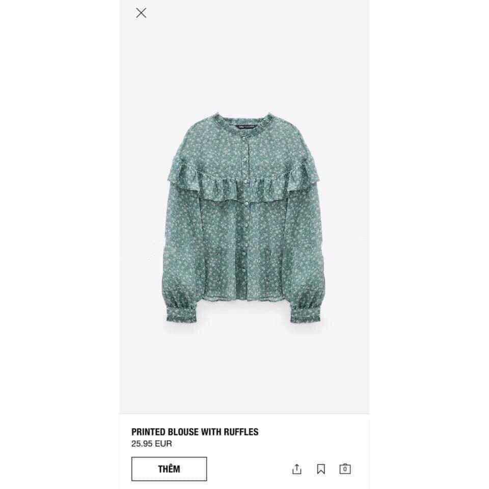 [Mã WASKT304 giảm 15% tối đa 30K đơn 99K] Áo Sơ Mi Hoa Xanh Voan Tơ Cao Cấp | BigBuy360 - bigbuy360.vn