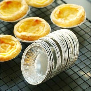 Set 50-100 đế làm bánh tart trứng hình tròn sử dụng một lần