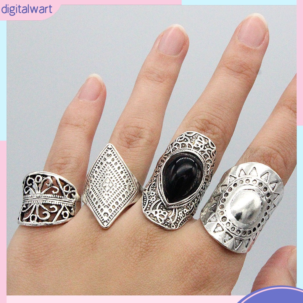 Nhẫn hợp kim kiểu dáng độc đáo thời trang nam nữ