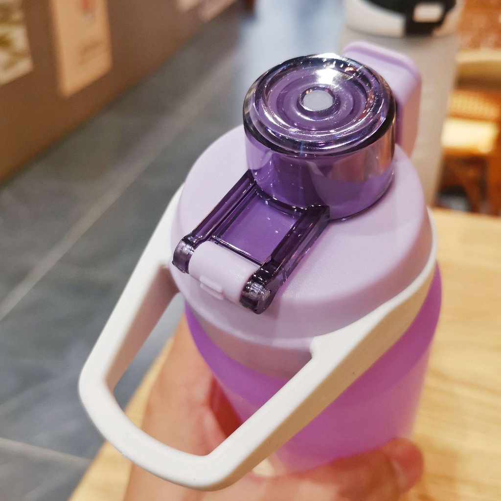 Bình Đựng Nước CONOPERY Bằng Nhựa Đục Màu Gradient Có Nắp Chống Rò Rỉ