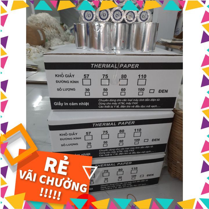 Giấy in nhiệt, giấy in bill K80  in hóa đơn, nhà hàng cafe