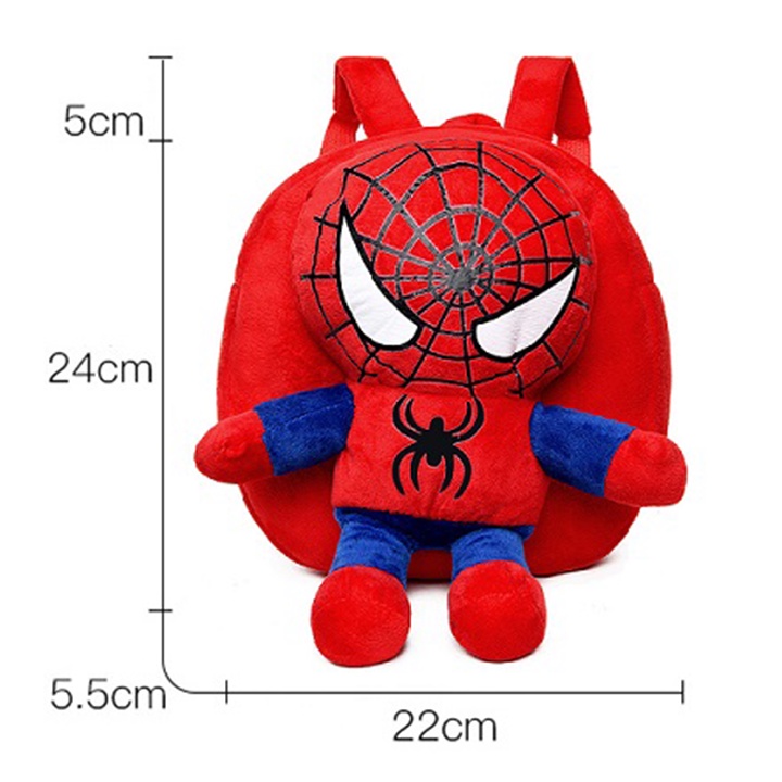 Balo Bông  Đi Học Hình Siêu Anh Hùng 3D Độc Đáo Cho Bé Trai BALO-44