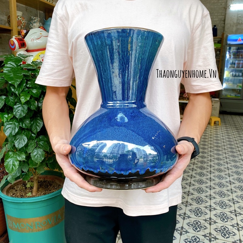 Bình lọ cắm hoa men hoả biến 31cm