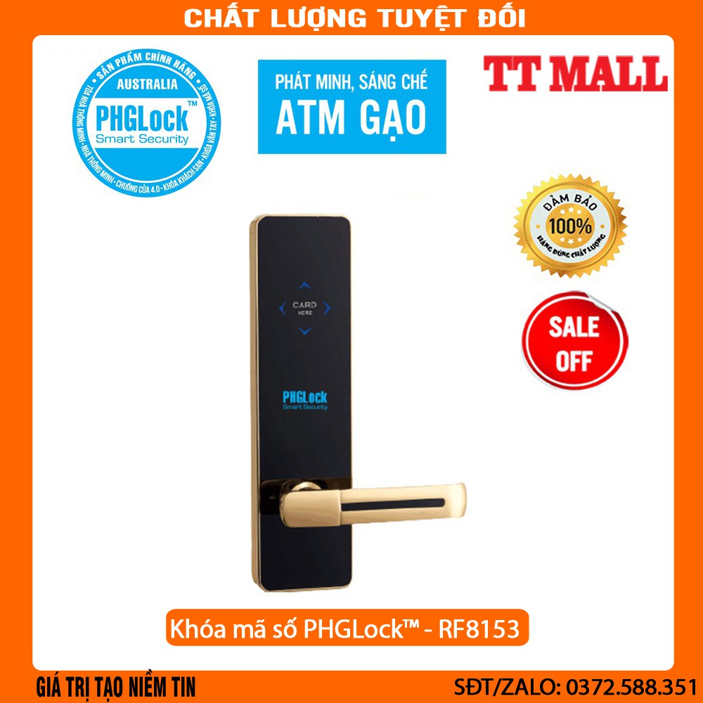 Khóa mã số khách sạn PHGLock™ - RF8153 chính hãng bảo hành 24 tháng .