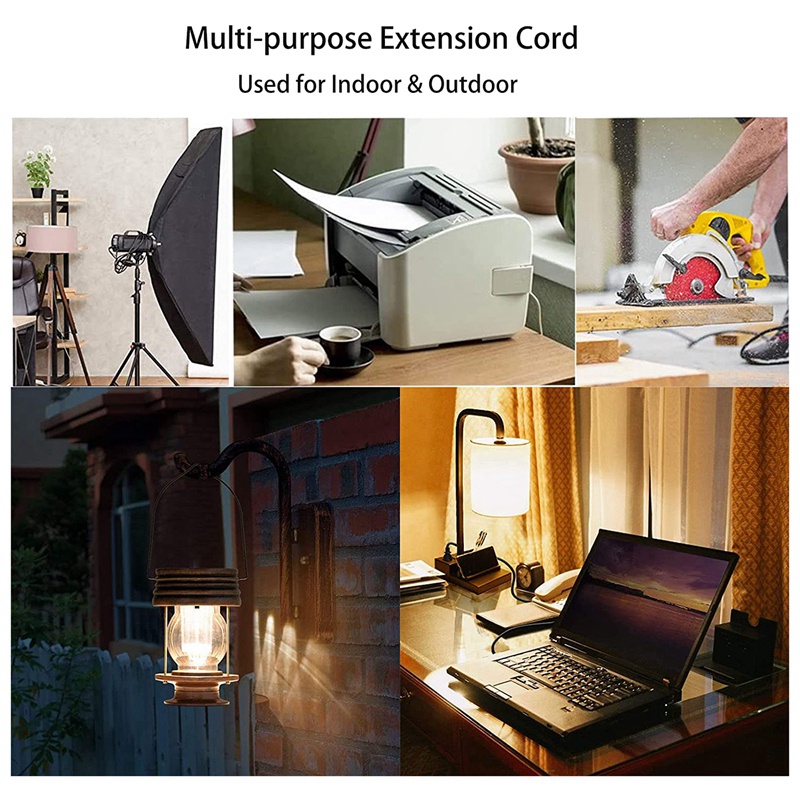 1 Dây Nối Dài 3 Chấu Chống Nước Có Công Tắc 1875W 14AWG 1.5FT Phích Cắm US