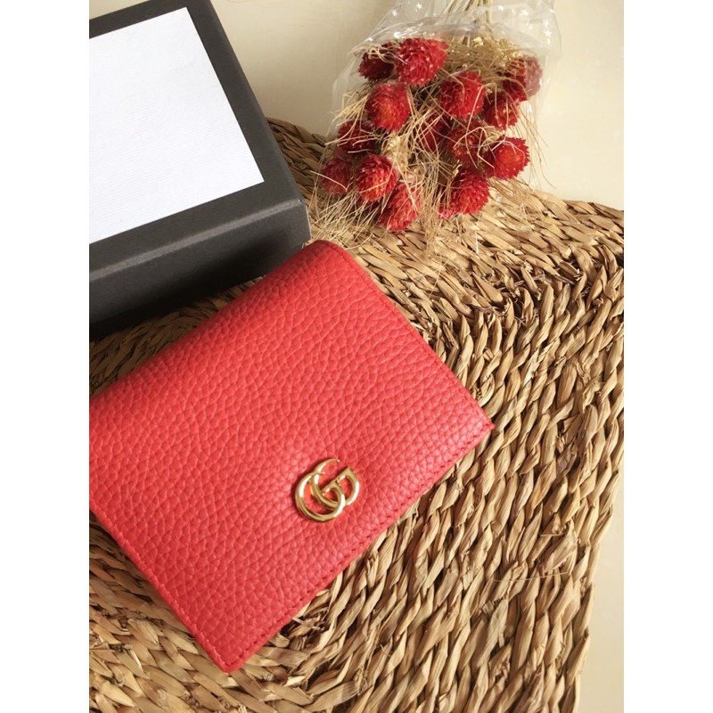 Ví bóp mini gập đôi Gucci GG da thật cao cấp