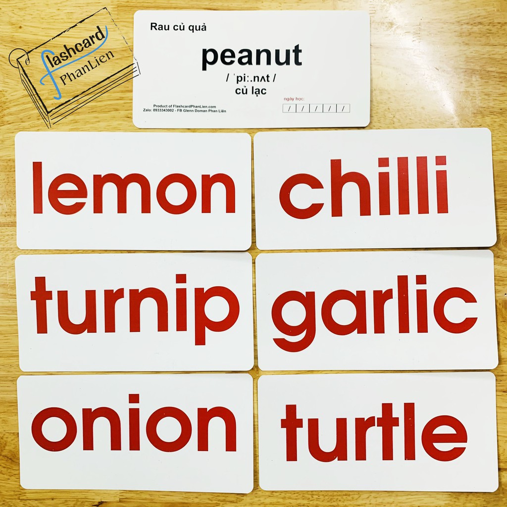 Thẻ từ đơn Flashcard song ngữ tiếng anh - English flashcards - thẻ nhập tâm