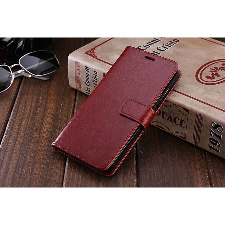 Bao da điện thoại màu trơn dạng ví thời trang cho Oppo F9 K1 | BigBuy360 - bigbuy360.vn