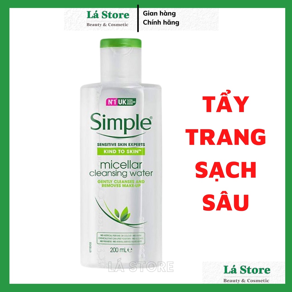 Nước Tẩy Trang Simple - Nước Tẩy Trang Simple Micellar Water 200ml