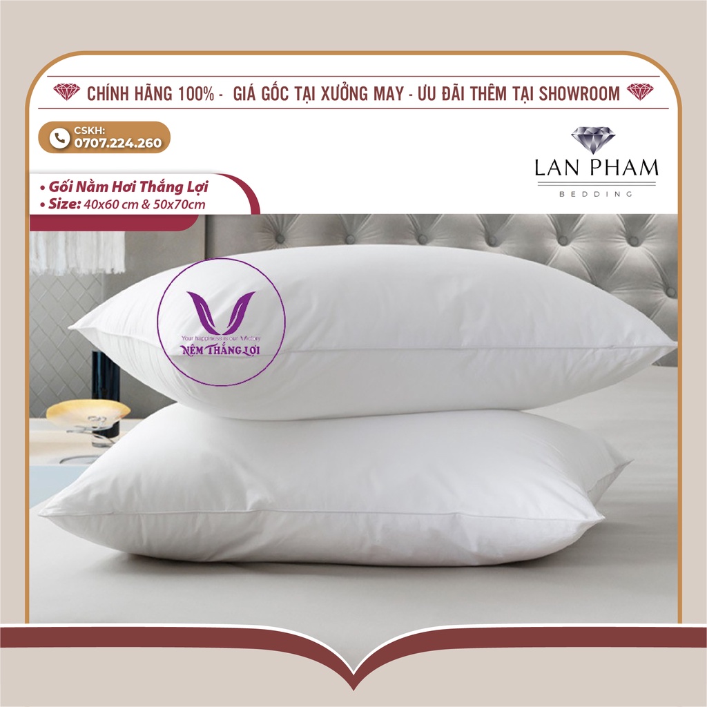 - Gối Bông Gòn Cao Cấp Thắng Lợi Đủ Size
