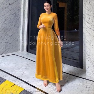 ✨💃 Set Áo dài nhung VÀNG MÙ TẠC siêu tây _đẹp xuất sắc người ơiii 🎶💃👏