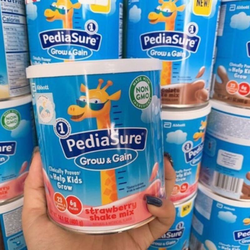 Sữa bột PEDIASURE MỸ 400g Hương DÂU