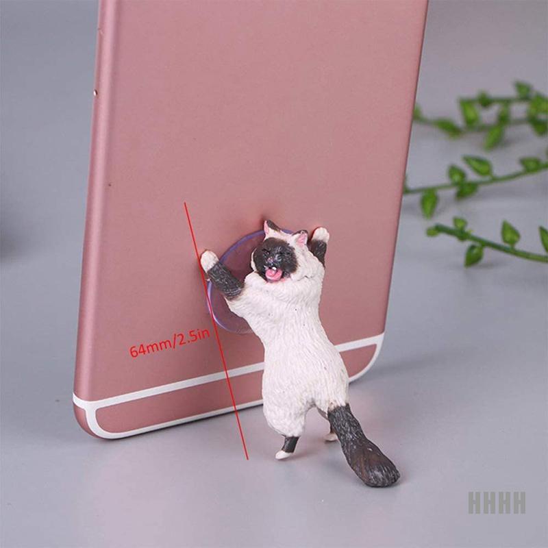 Giá Đỡ Điện Thoại / Máy Tính Bảng Hình Mèo Dễ Thương Có Giác Hút Để Bàn