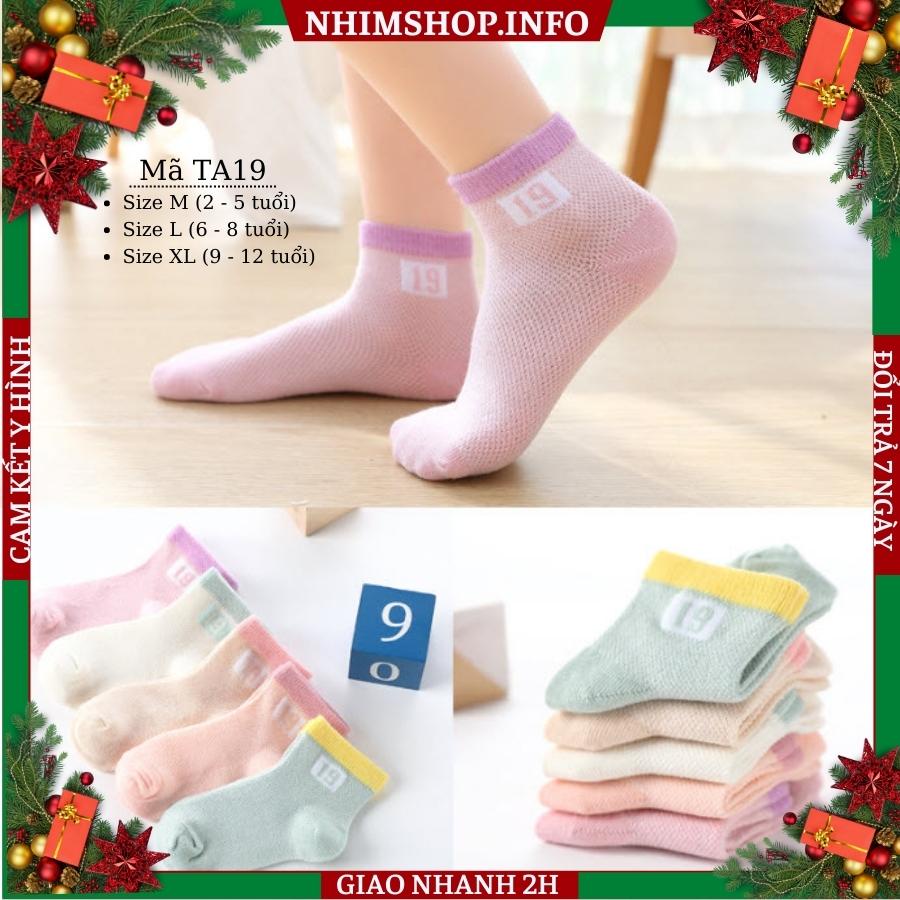 Tất lưới mùa hè cho bé trai bé gái cổ cao mắt cá thời trang năng động cá tính phù hợp trẻ em học sinh 2 - 12 tuổi TA19