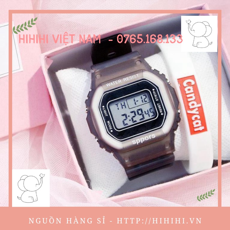 Đồng hồ điện tử nam nữ Candycat Sppors chống trầy xước, chống thấm nước hiệu quả 9036