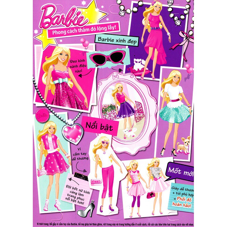 Sách Ghép Hình Barbie Thủ Công Dựng Hình Thời Trang Ngôi Sao Thảm Đỏ