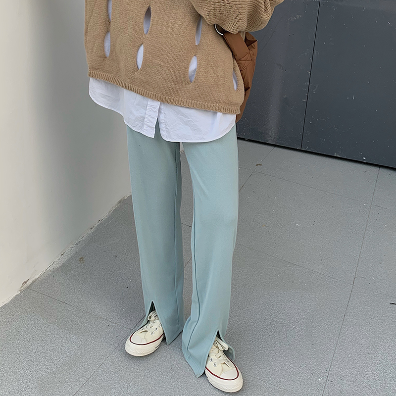 Quần Nữ Dài Lưng Cao Xẻ Ống Thời Trang Hàn Quốc 2 Màu Lựa Chọn | BigBuy360 - bigbuy360.vn