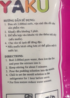 thạch rau câu pha sẵn lá dứa,dâu