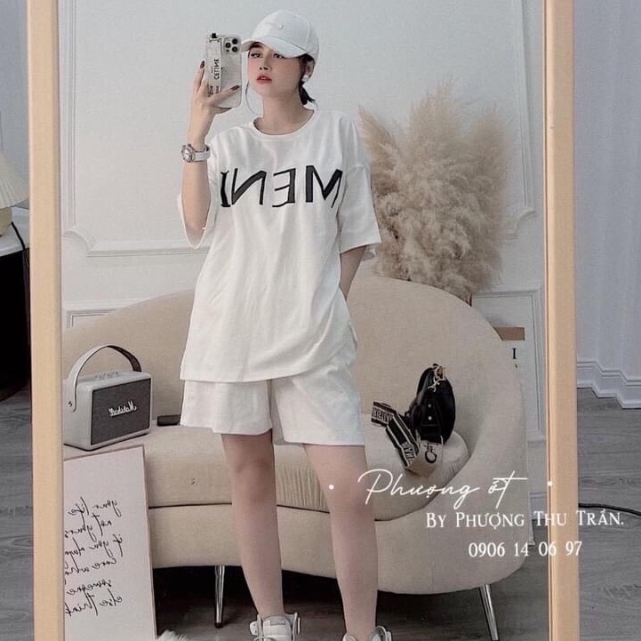 Sét đồ Nữ- Bộ Cotton Thụng MeNi Dáng Thể Thao Chất Siêu Mềm Mát Ảnh Thật SP.