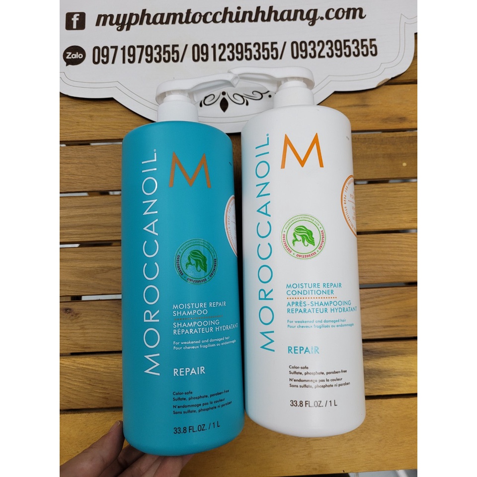 DẦU GỘI XẢ MOROC REPAIR PHỤC HỒI ĐỘ ẨM 1000ML