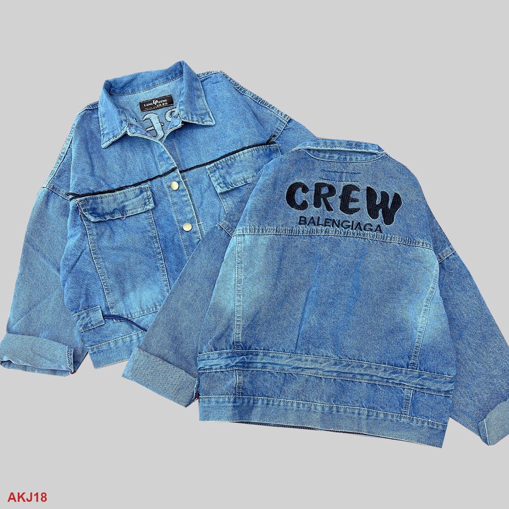 ÁO KHOÁC JEAN CAO CẤP CREW AKJ18 - Hí Shop