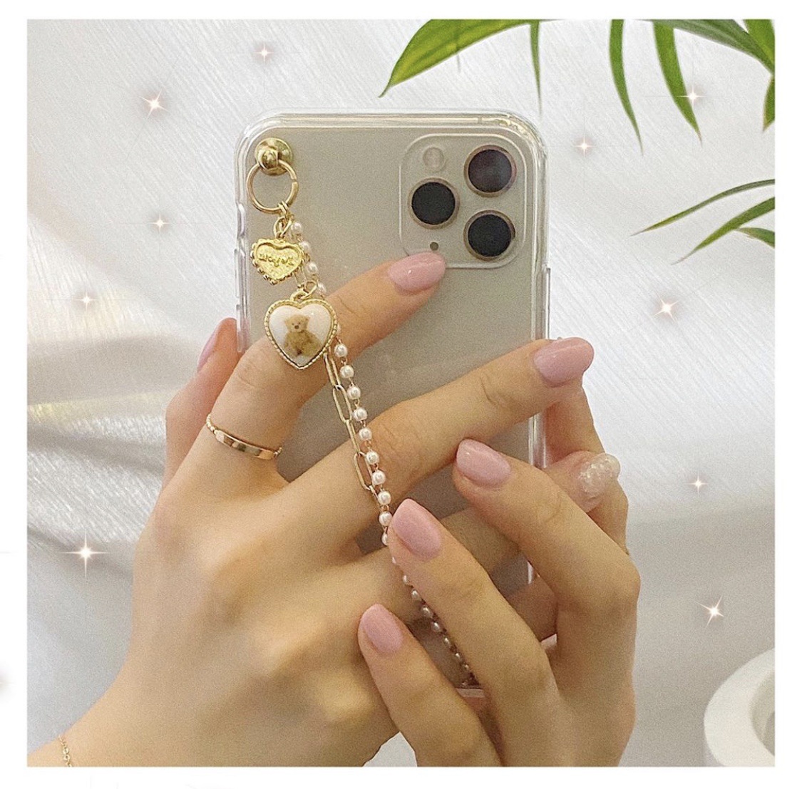 Original New IPhone 11 Case Apple 12pro Hanfeng Ins Protective Case Love Bear Bracelet Vỏ, Bao & Ốp Lưng