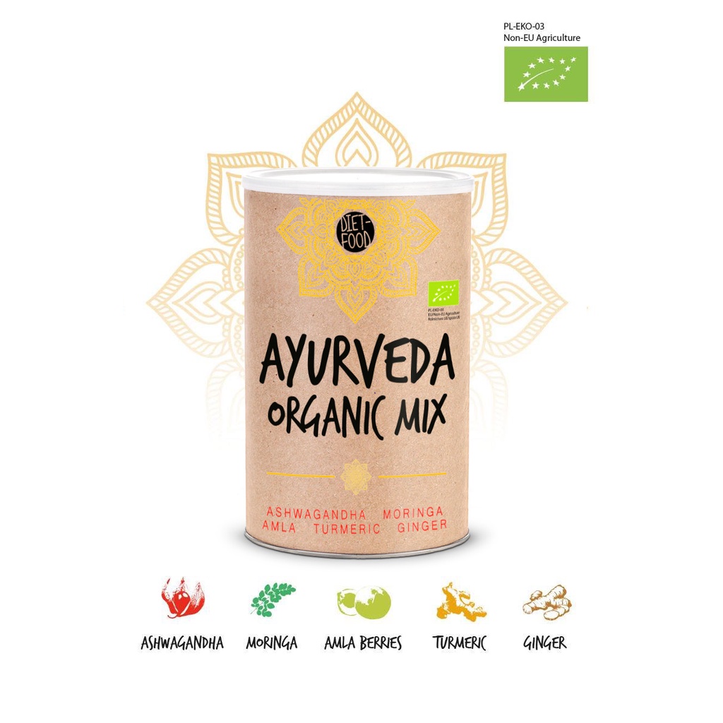 Bột hỗn hợp thảo mộc Ayurveda hữu cơ 300g Diet Food